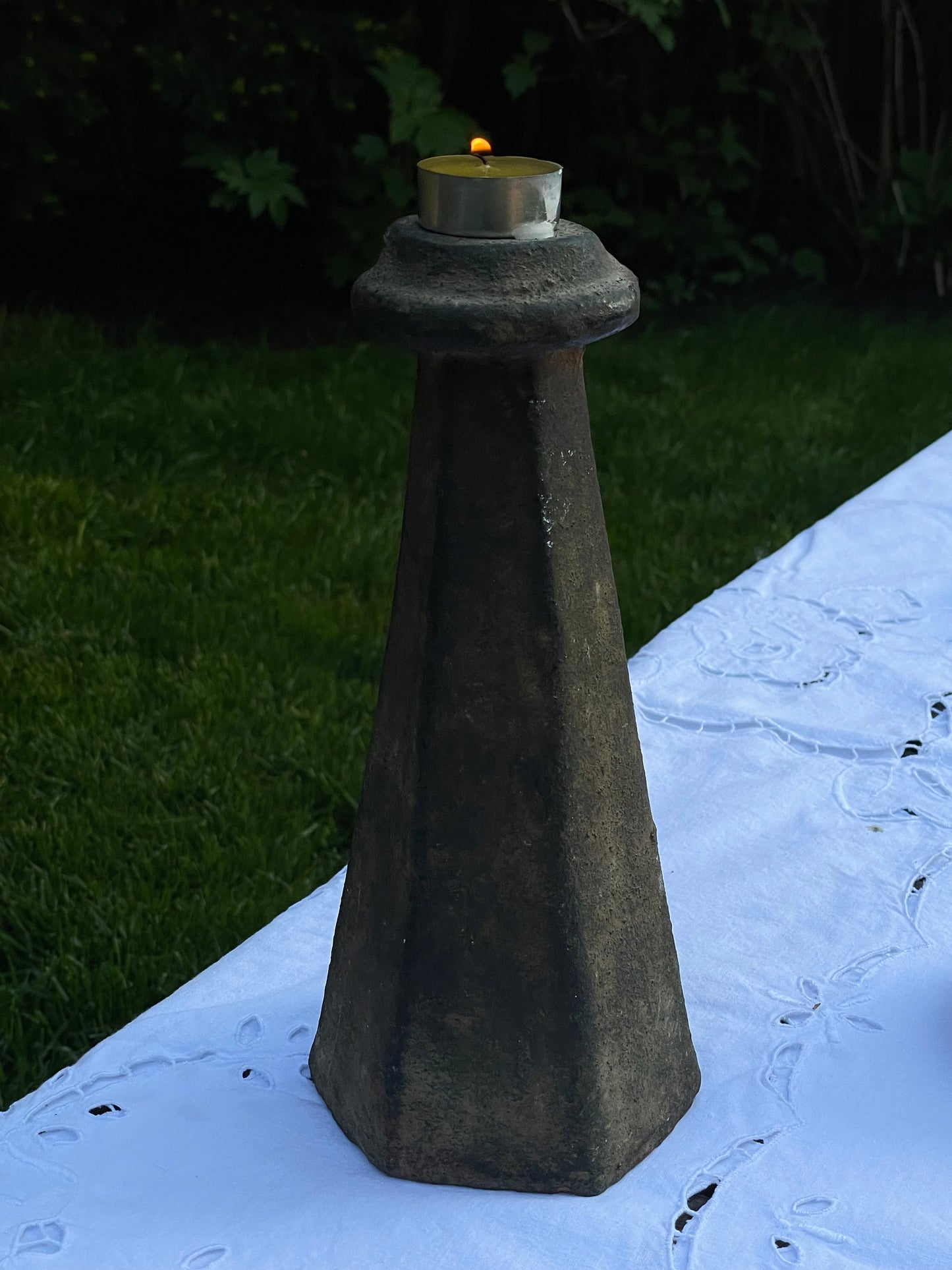 Primitive Tall Candleholder