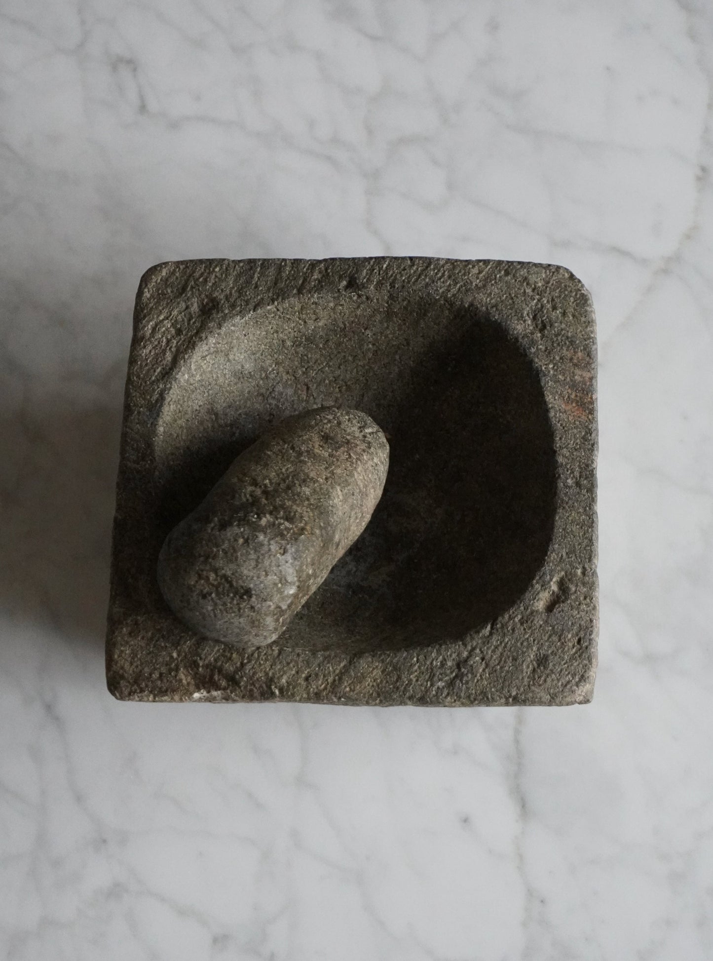 Carved Stone Pestle and Mortar