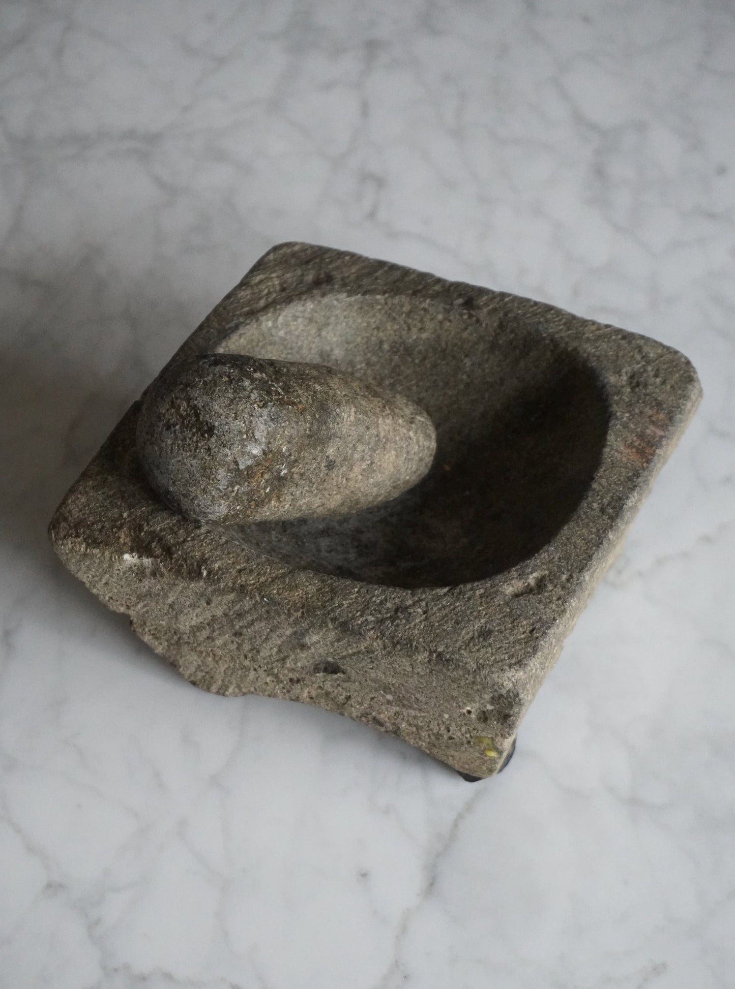 Carved Stone Pestle and Mortar